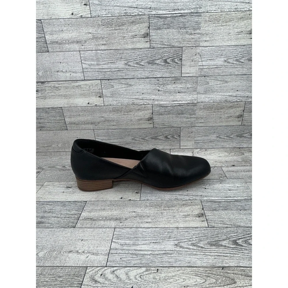Clarks Collection Black Leather Ultimate Comfort Loafers Flats Women Sz 9W